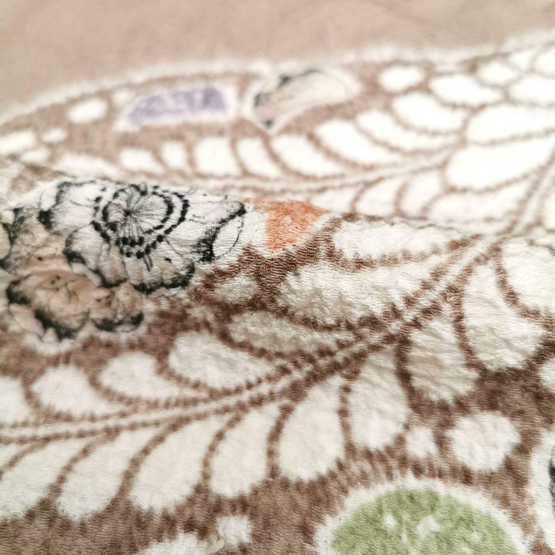 【新品 辻が花】優しいミルクティー色 技巧絞り 訪問着 付け下げ