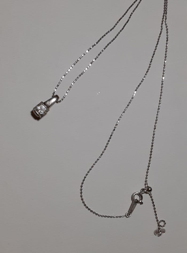 K18 WG ネックレス 45.5cm ボールチェーンアジャスター