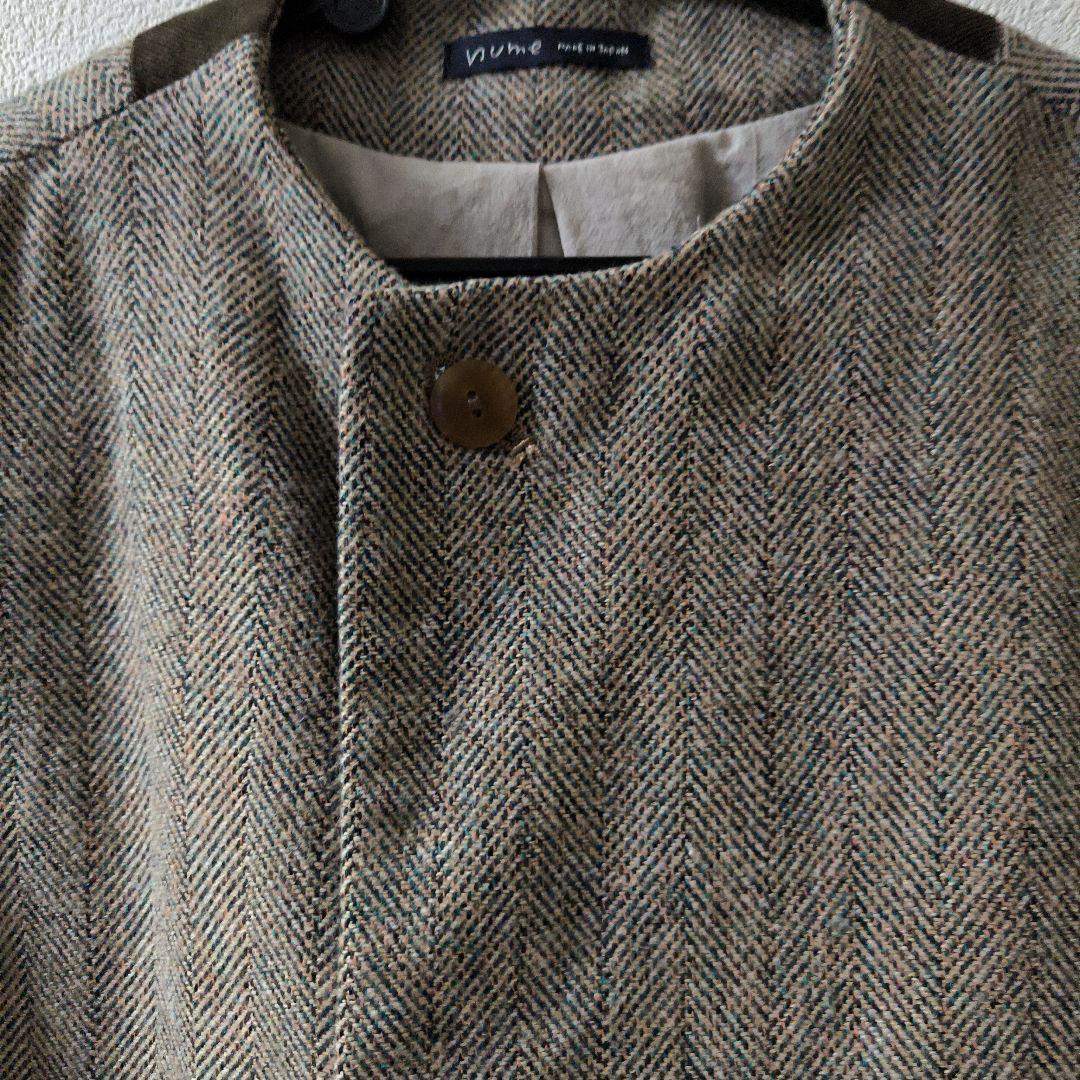 nume ツイードノースリーブベスト グレー系