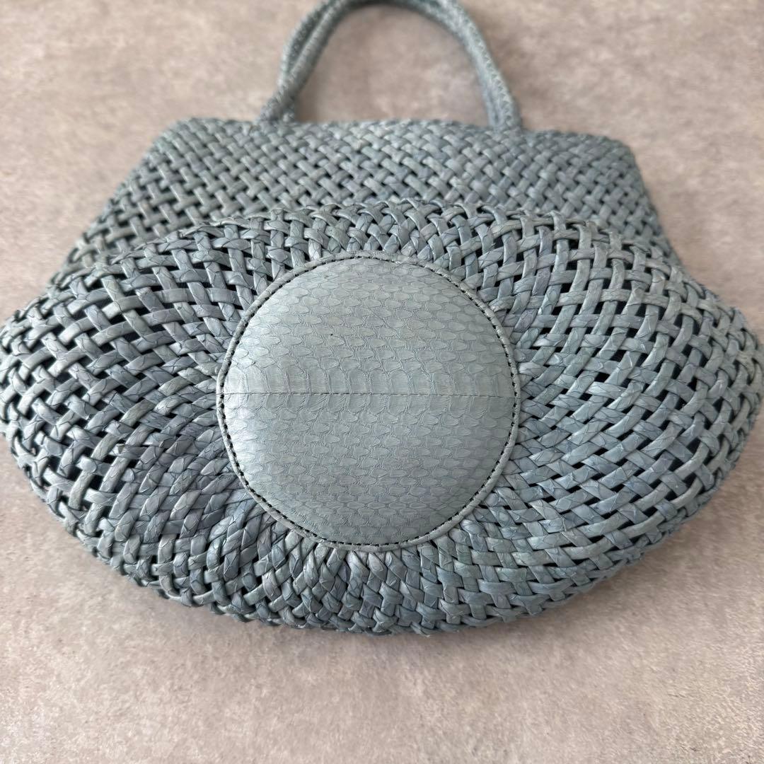 【定価3万】銀座ヨシノヤ パイソンレザー イントレチャートバッグ メッシュ 蛇革