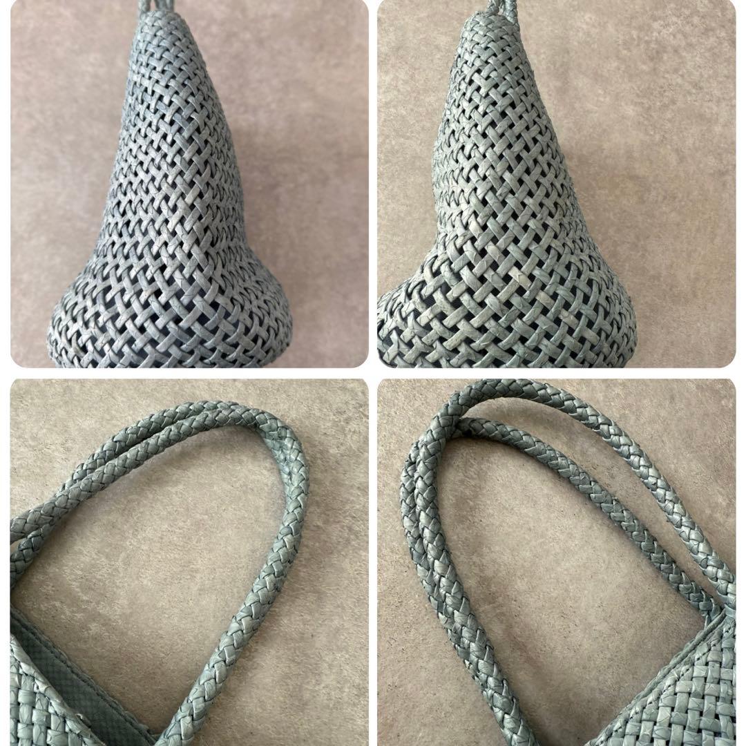 【定価3万】銀座ヨシノヤ パイソンレザー イントレチャートバッグ メッシュ 蛇革