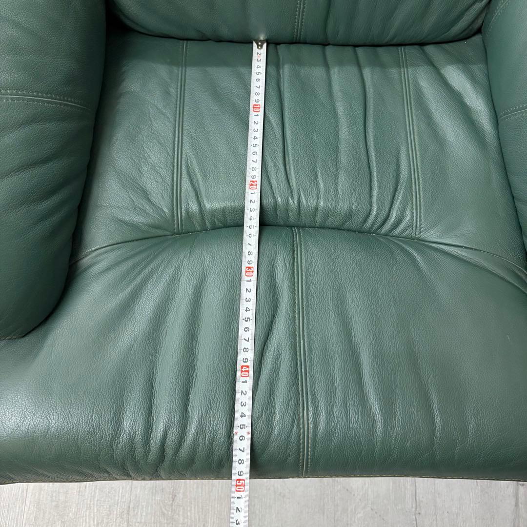 カリモク 1人掛けソファ 牛革　1p