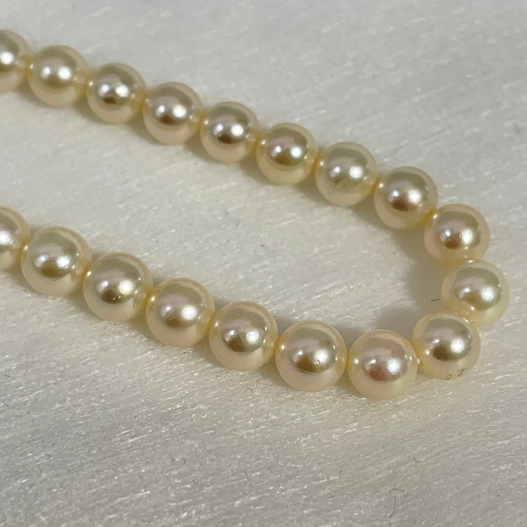 美品　タサキ　本真珠　パールネックレス　ラウンド　フォーマル　シルバー金具