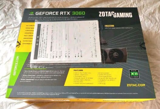 新品】ZOTAC GAMING GeForce RTX 3060