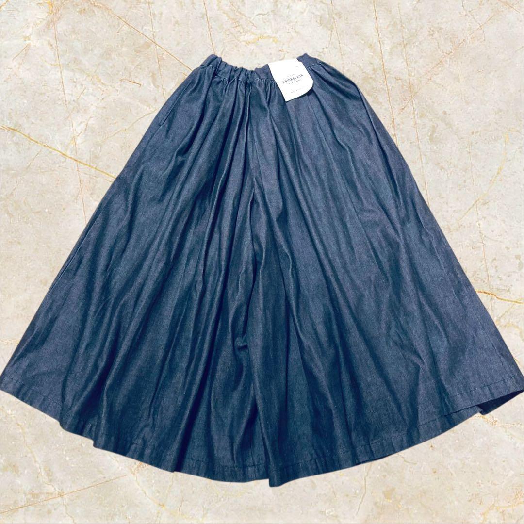 タグ付　トラディショナルウェザーウェア　ギャザーボリュームキュロットデニムパンツ