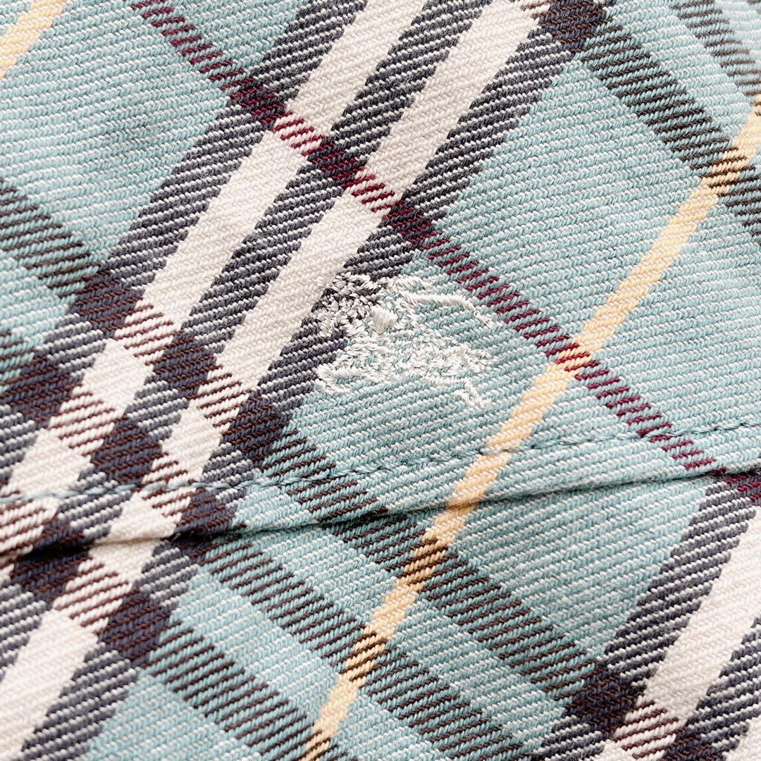 【美品】バーバリー ロングワンピース ノバチェック ロゴ刺繍 希少カラー 38