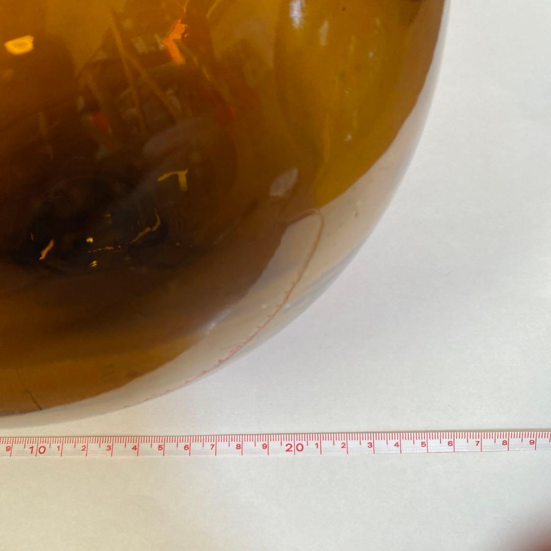 ガラス玉　浮き玉　茶色