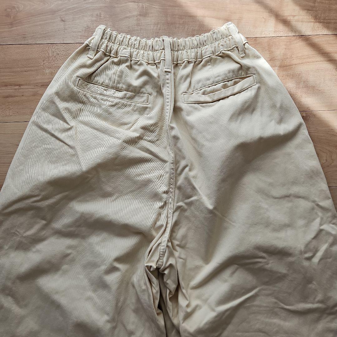 ☆HARVESTY☆アイボリーオフホワイトコットンサーカスパンツ☆美品２☆