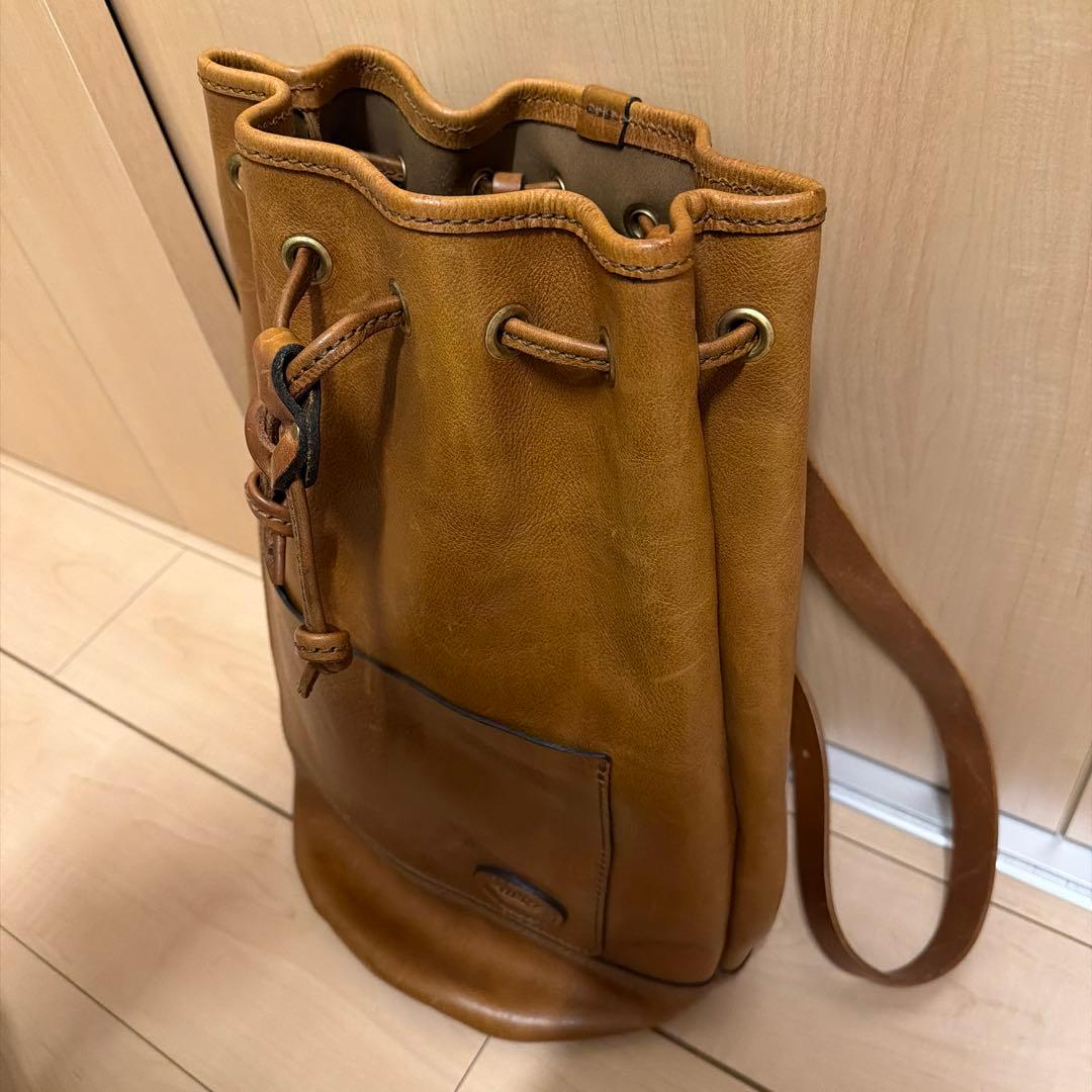 ヘルツ　ソフトレザーのボンサック　グリーン