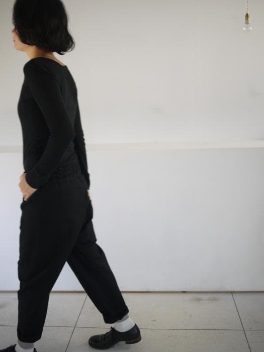 yaa!! パンツ　テルセイロ　terceiro　石田ゆり子　テーパード黒ウール