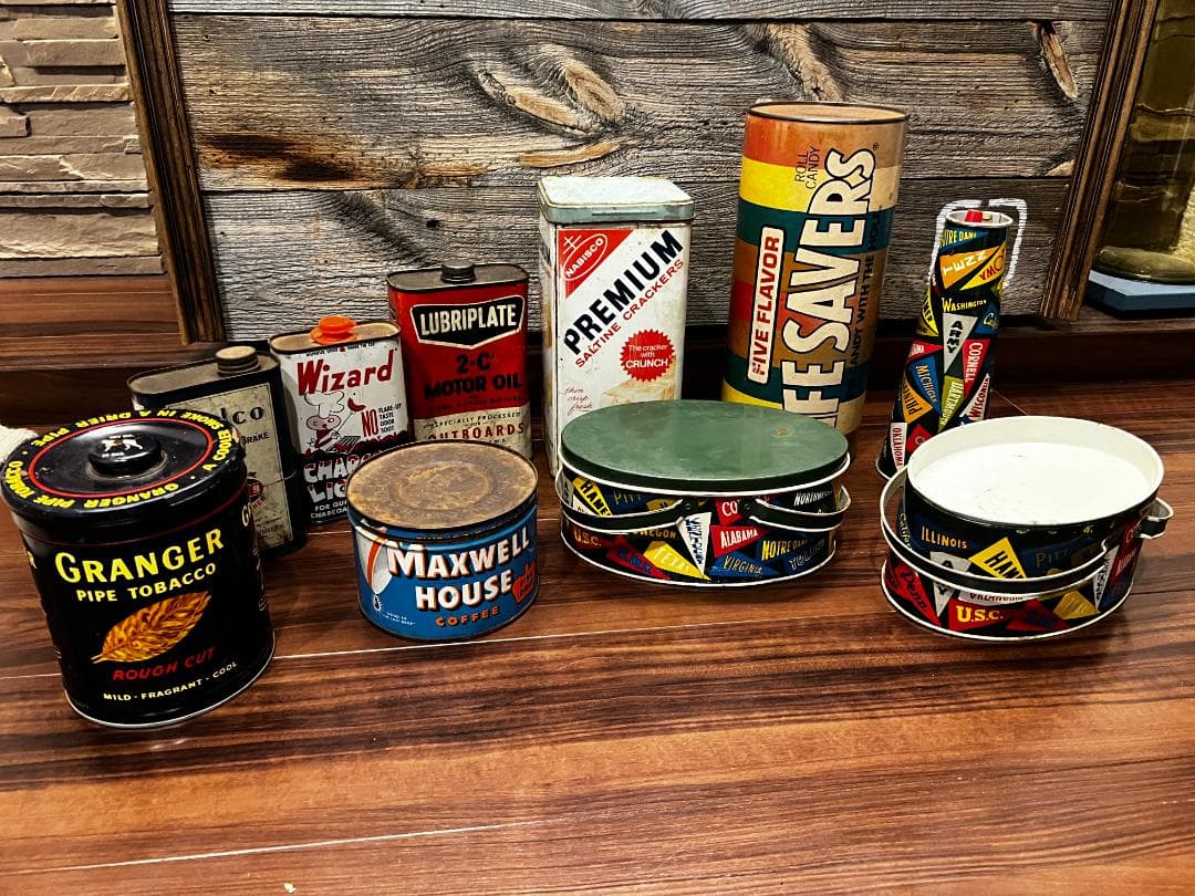 L*y様 アメリカ アンティーク ブリキ缶 空き缶 まとめて / LIFE SA
