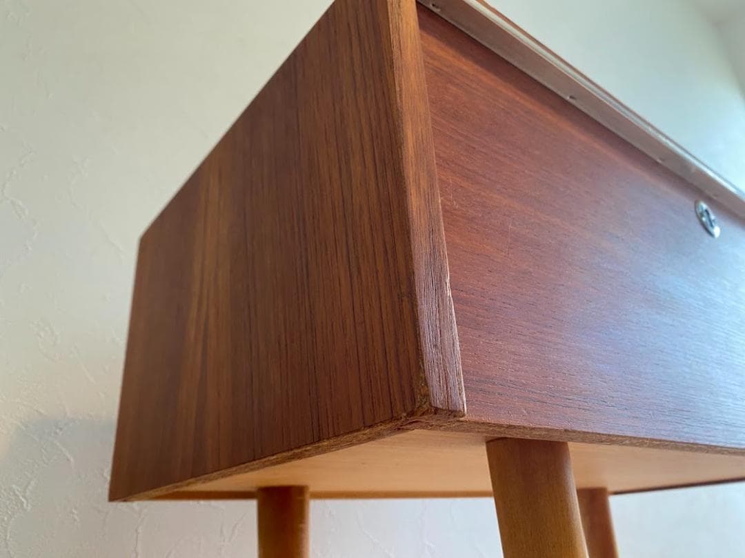 1960-70s ヴィンテージ サイドテーブル ボックス キー付 仕上済