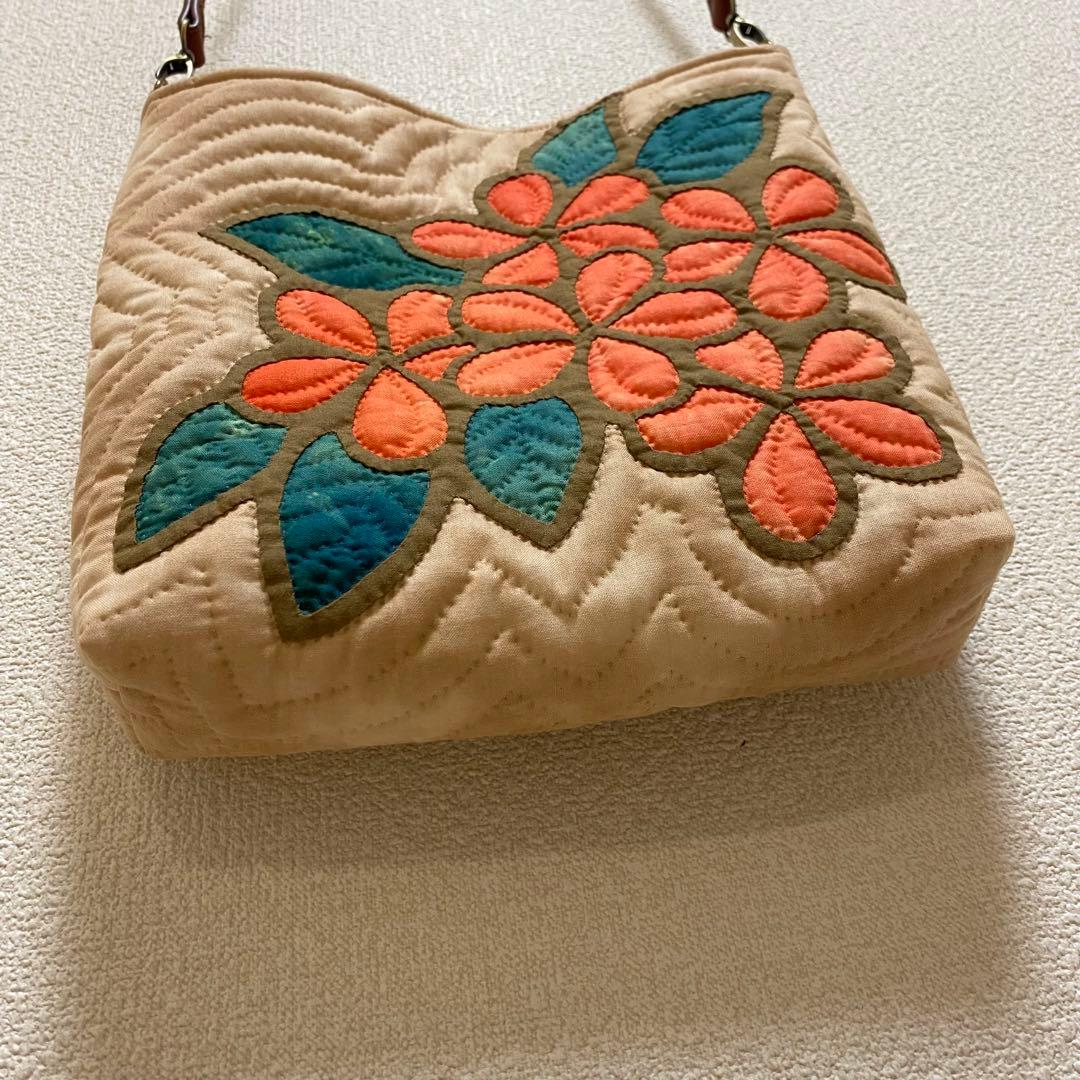 ハワイアンキルト◆ショルダーバッグ◆プルメリア◆ハンドメイド