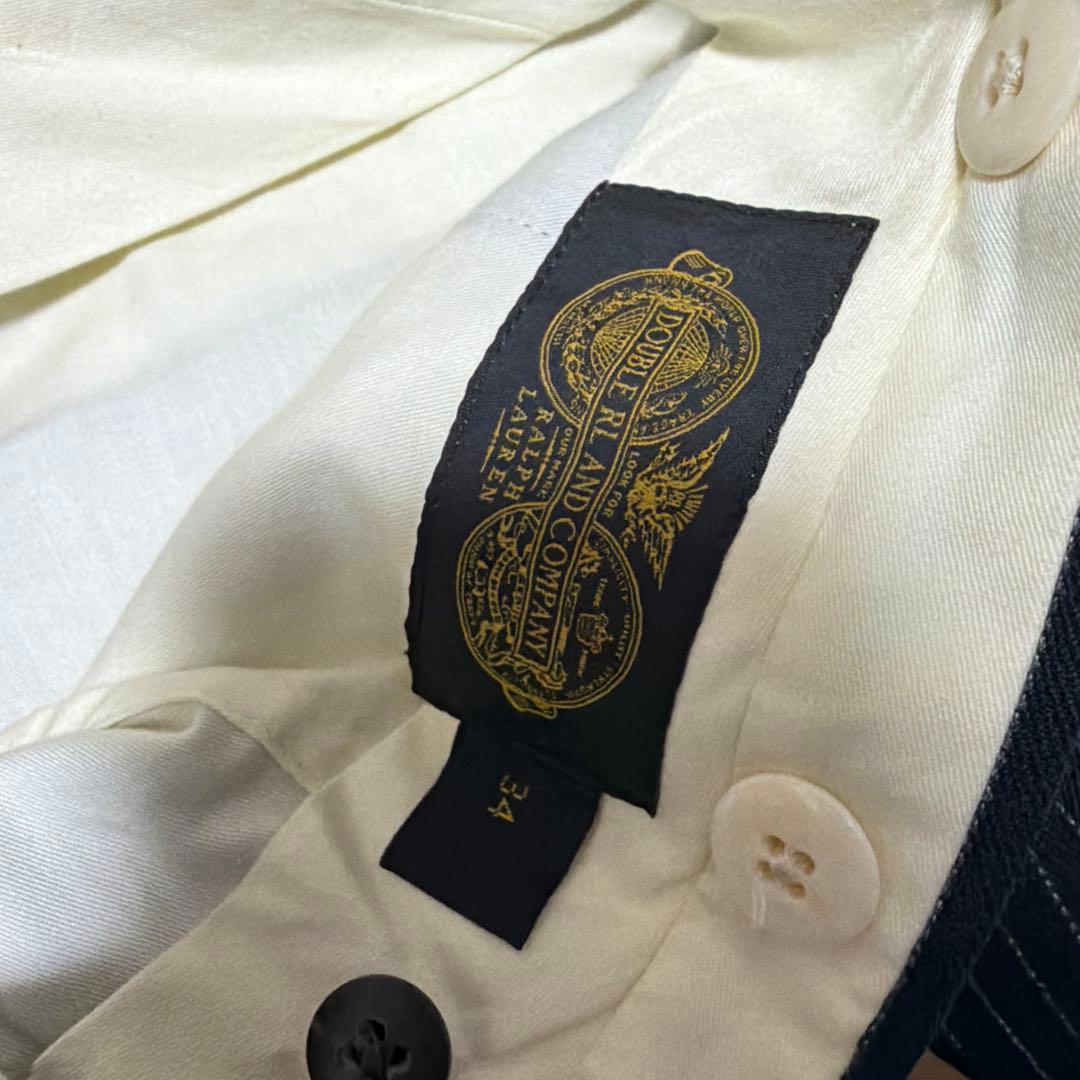 新品未使用　RRL スラックス　ストライプ　イタリア製　インディゴ　W34