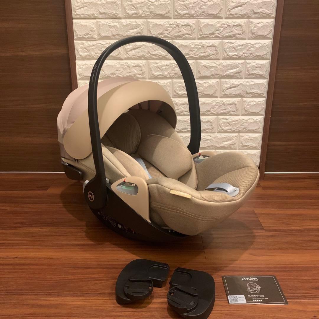 美品 Cybex Cloud T i-Size plus ベージュ アダプター付