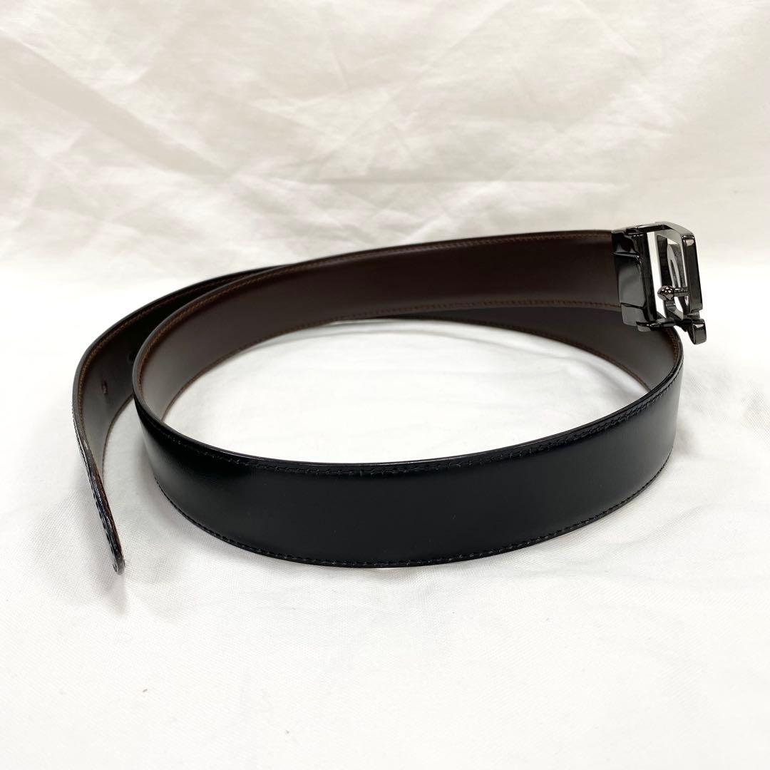 極美品✨ LOEWE ロエベ レザー ロゴバックル ベルト ブラック