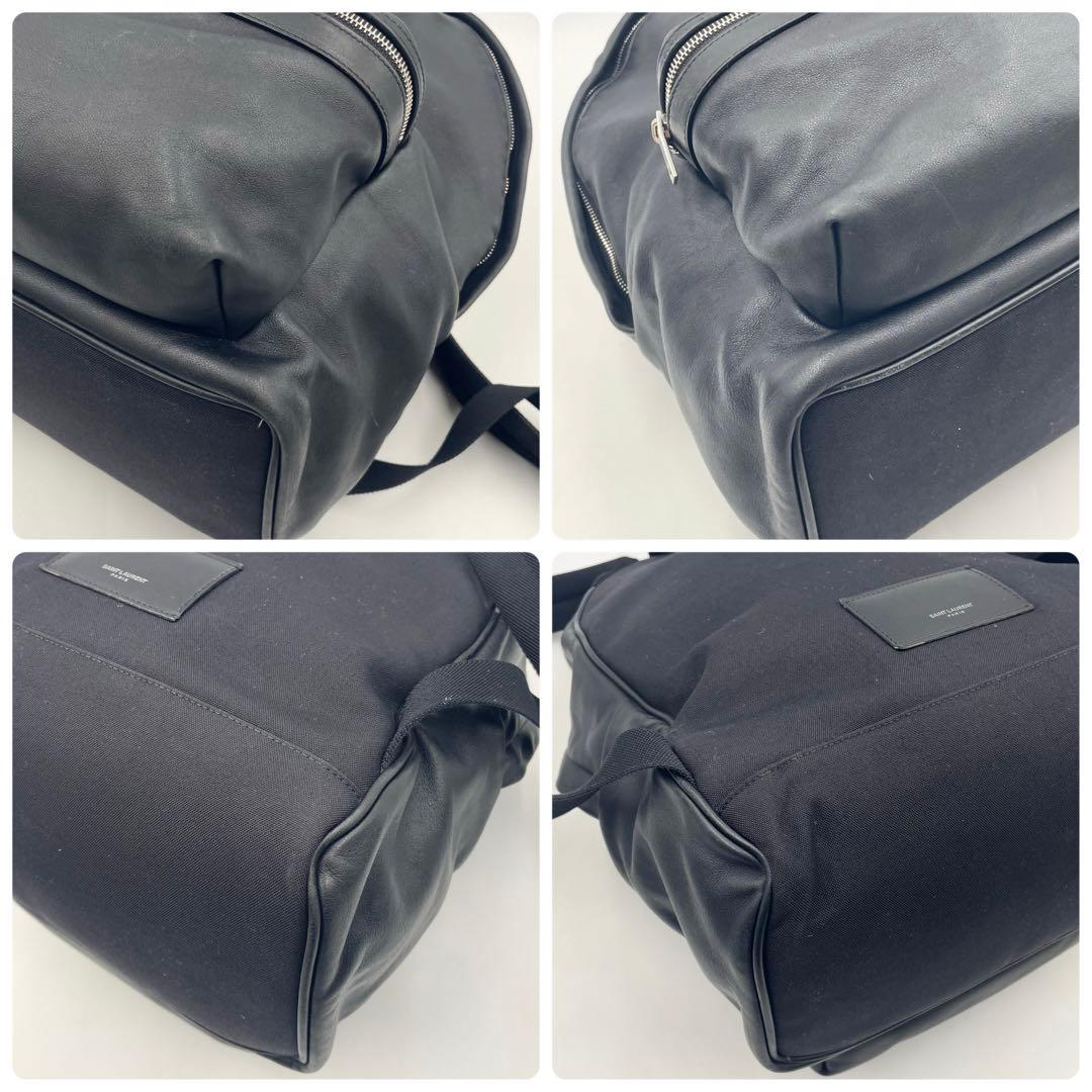 【極美品】SAINT LAURENTシティ バッグパック ブラック 本革 メンズ