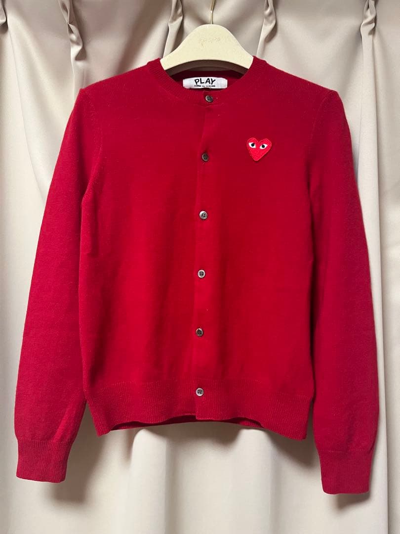 【お値下げ】PLAY COMME des GARÇONS カーディガン赤L日本製