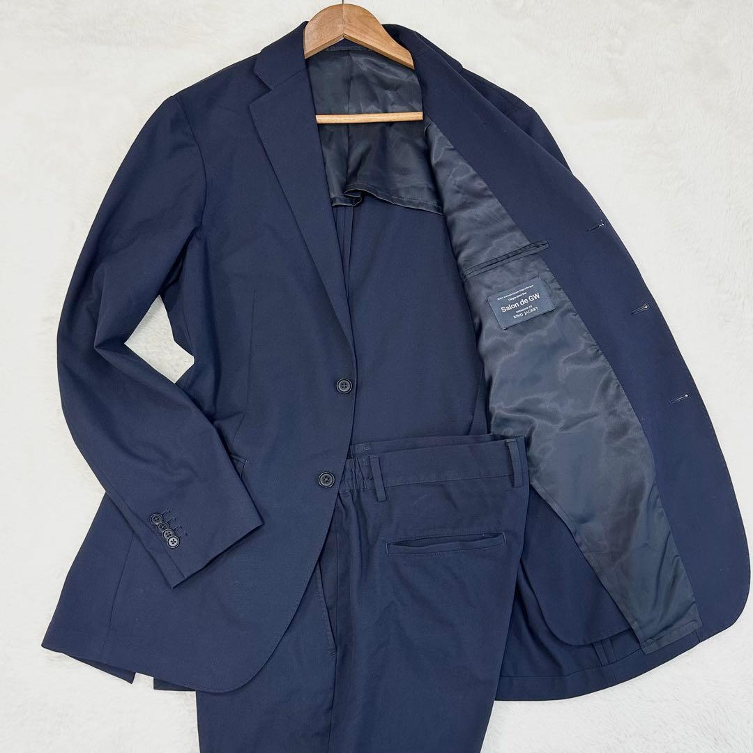 XLサイズ☆リングヂャケット Salon de GW スーツ セットアップ 紺