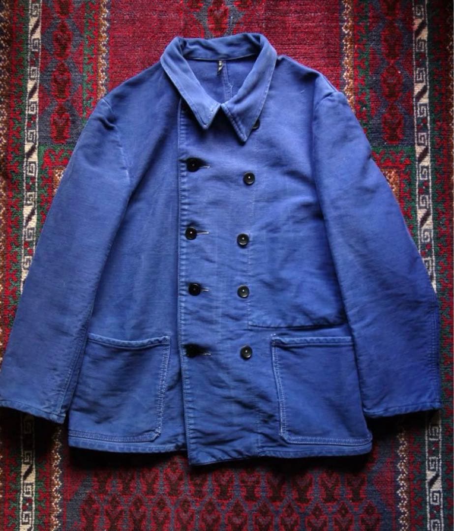 70s ドイツ エレファントスキン カバーオール L モールスキン ダブル