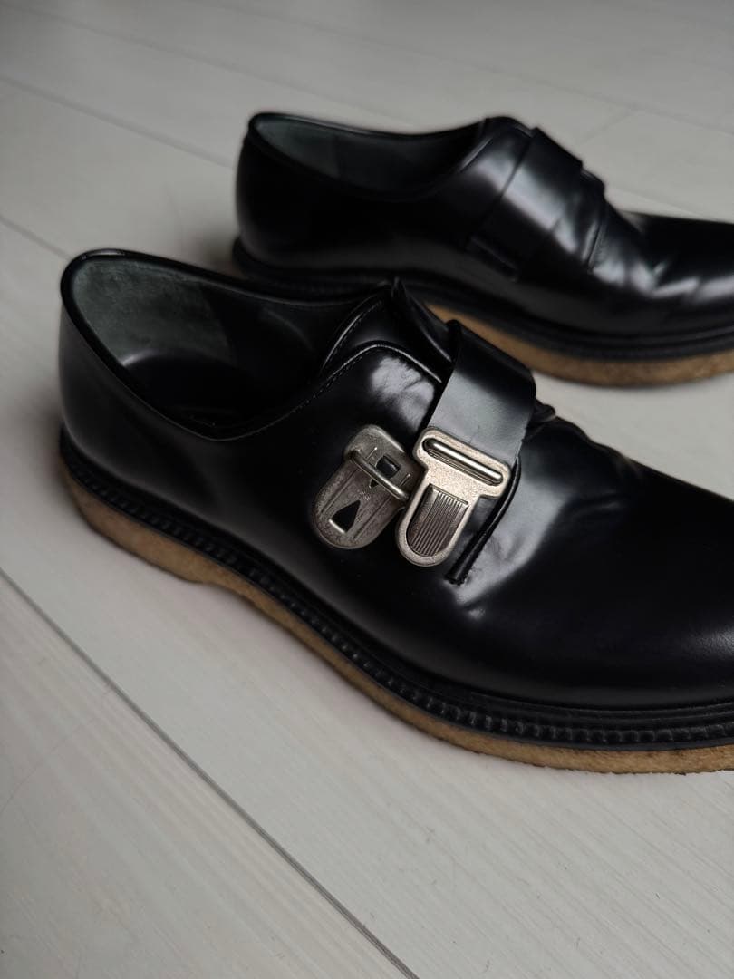 ADIEU PARIS ラウンドバックル ダービーシューズ ブラック