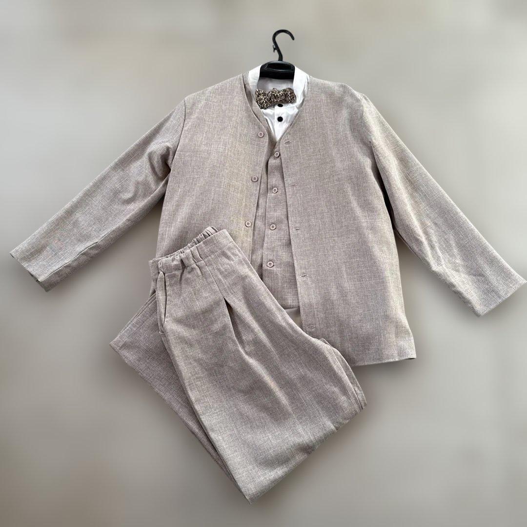 【riziere】シングルノーカラージャケット、蝶ネクタイ　一式