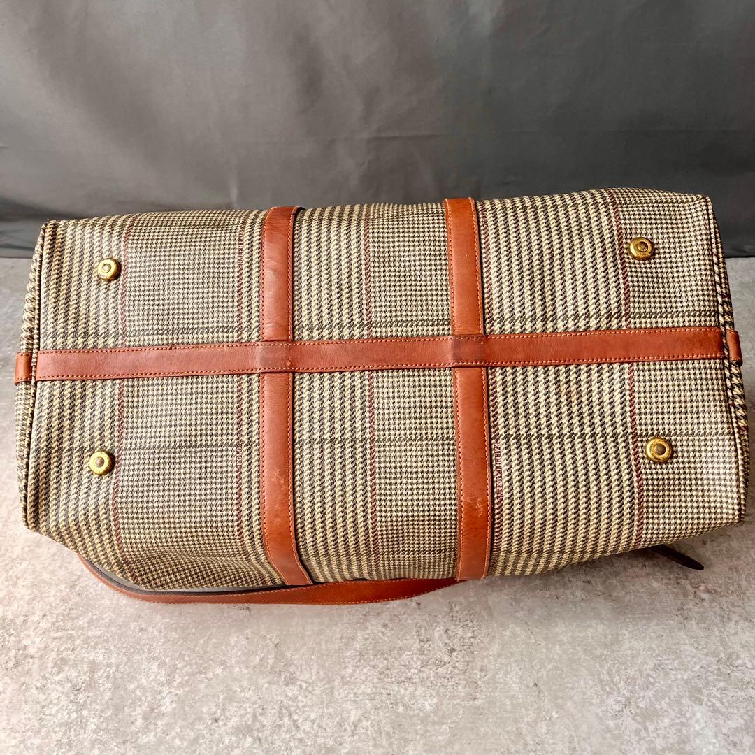 大容量 ポロ ラルフローレン 2way ボストンバッグ 千鳥格子 総柄