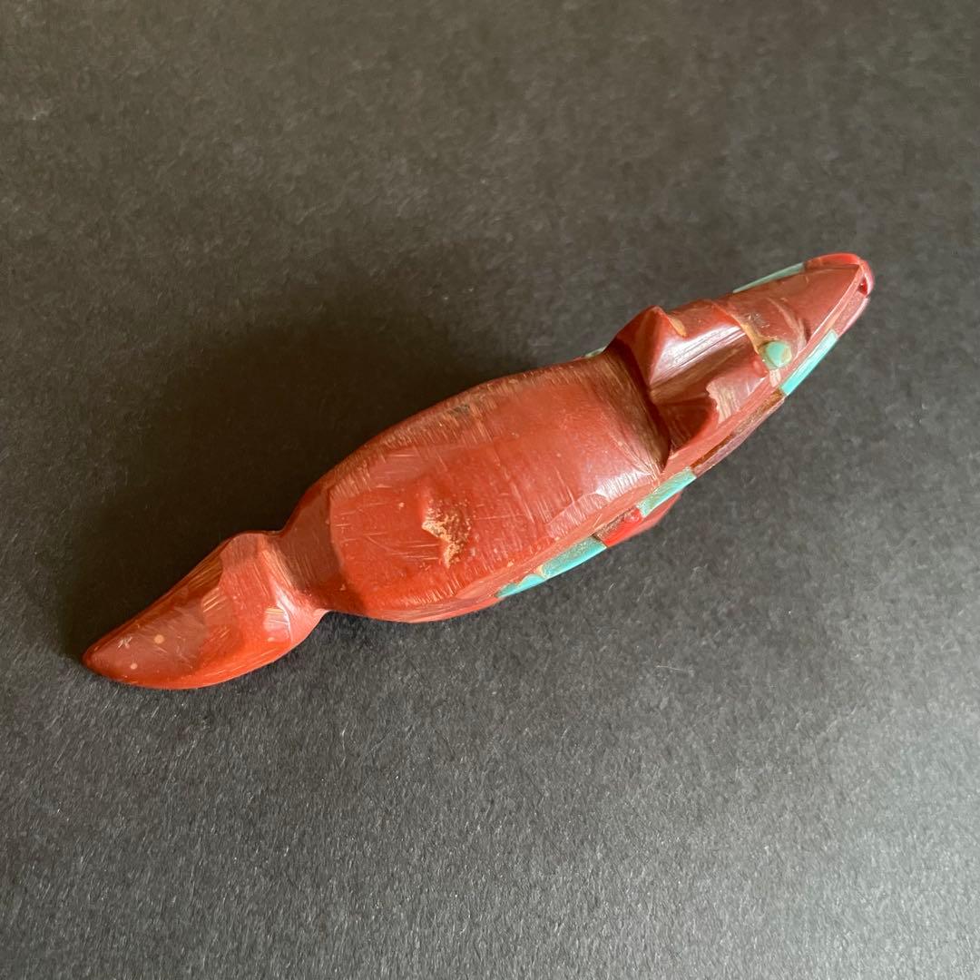 【難あり】ズニ族 コヨーテ アニマル フェティッシュ お守り 置物vintage