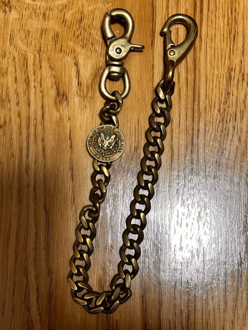 CALEE キャリー ウォレットチェーン 真鍮 廃盤品 コンチョ 袋付き
