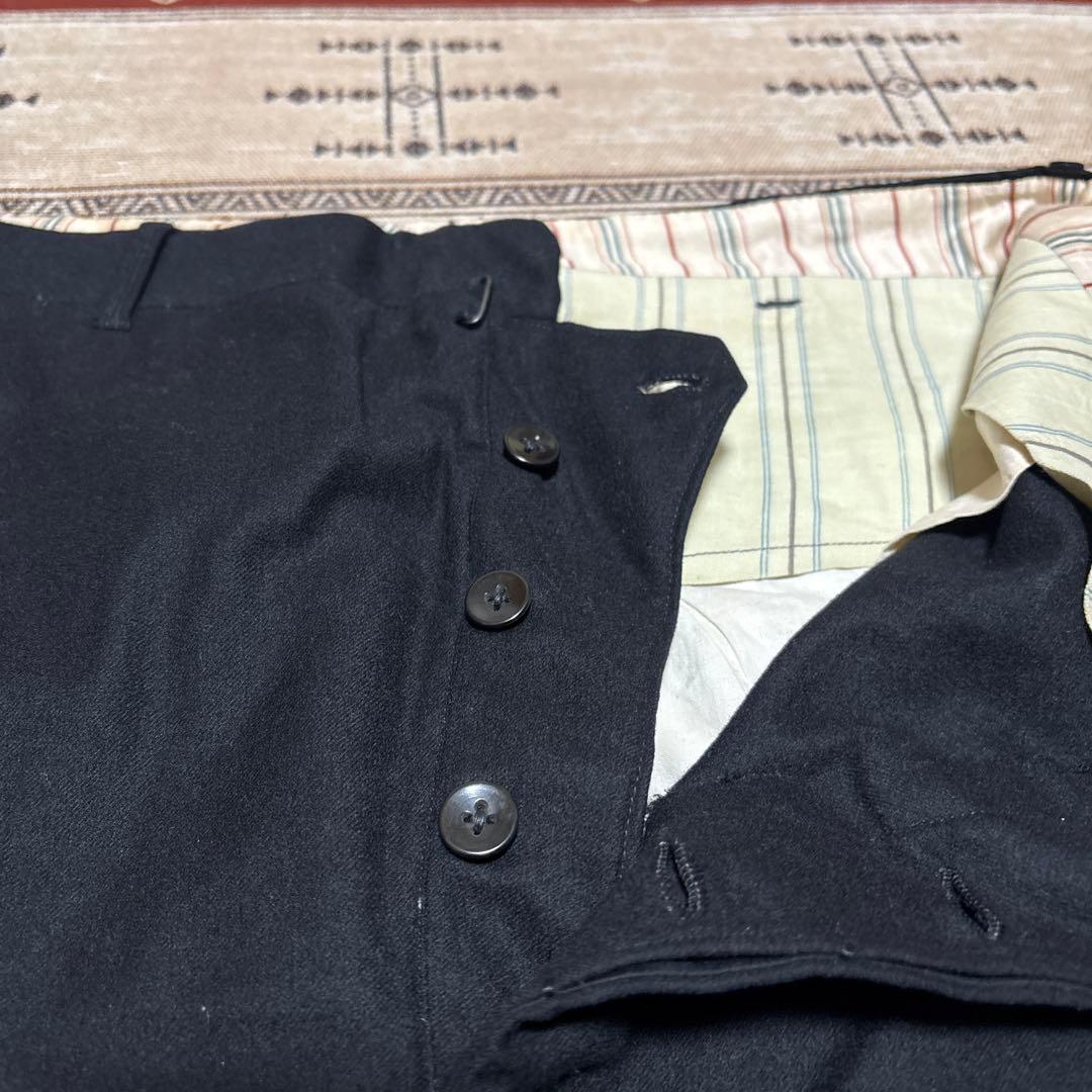 40s〜50s ブラック vintage スラックス ボタンフライW34 L30