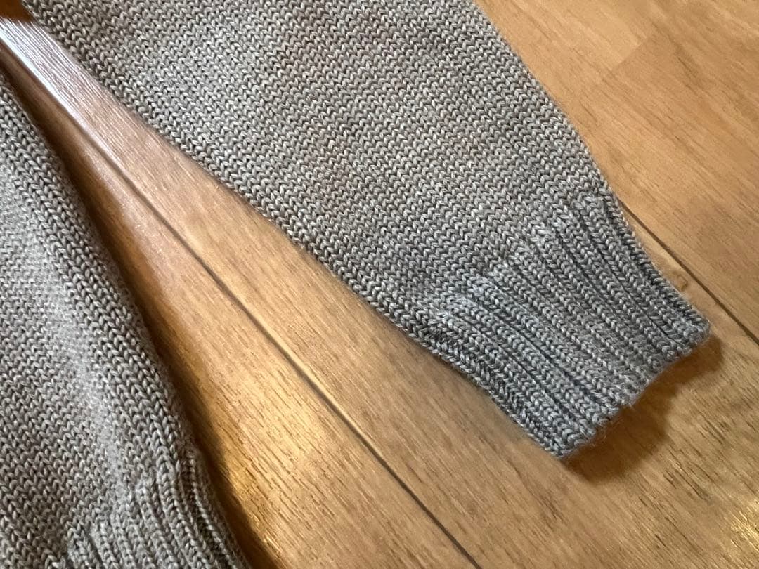 ザノーネ 44 ウールスキッパーニット 美品 ミドルゲージ グレージュ