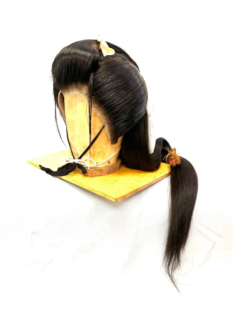 洗い髪、岡守、中サイズ、中古舞踊かつら、日本髪かつら、大衆演劇かつら、ケース付き