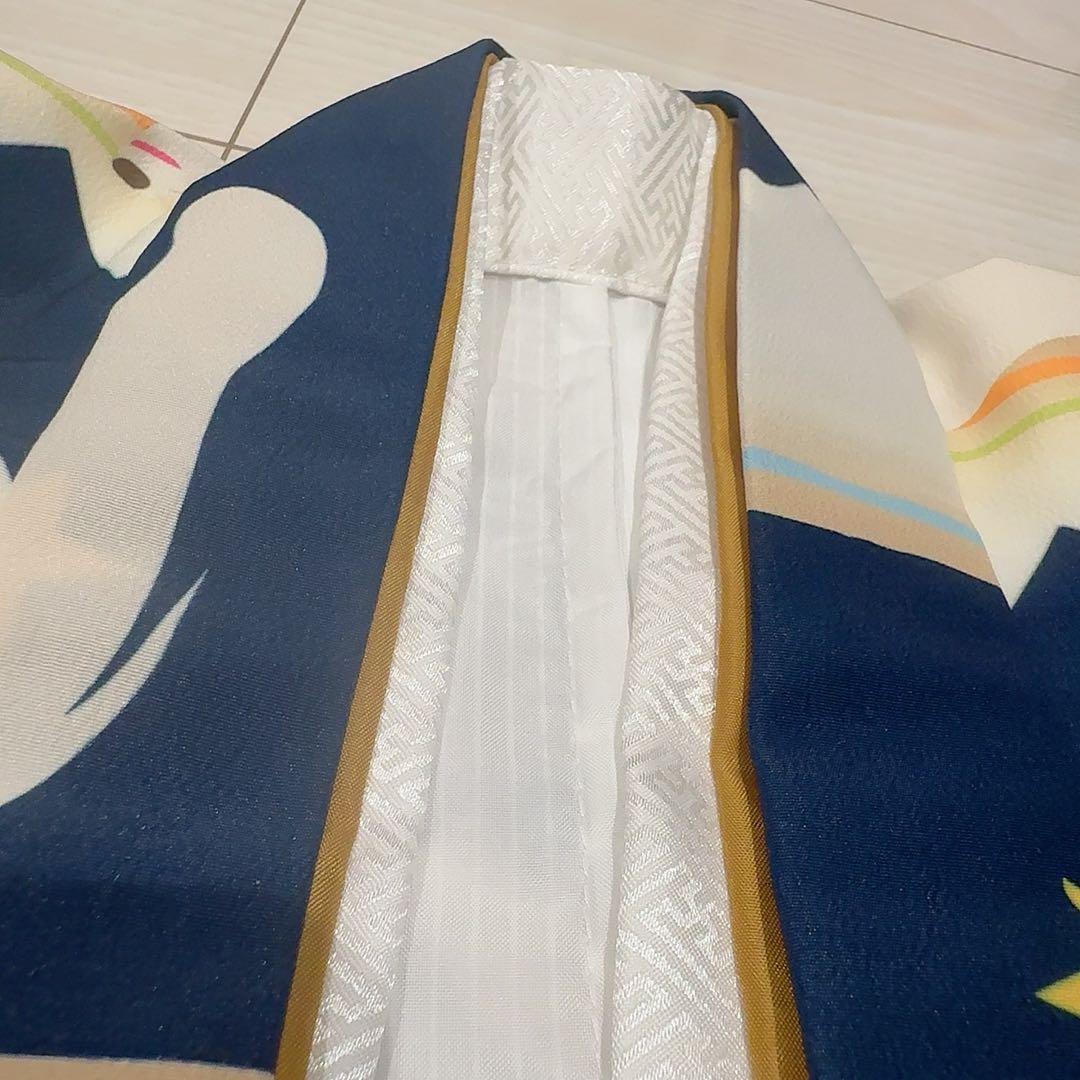 3歳 七五三 男の子 着物 被布 お参り 前撮り セット くま 青 茶