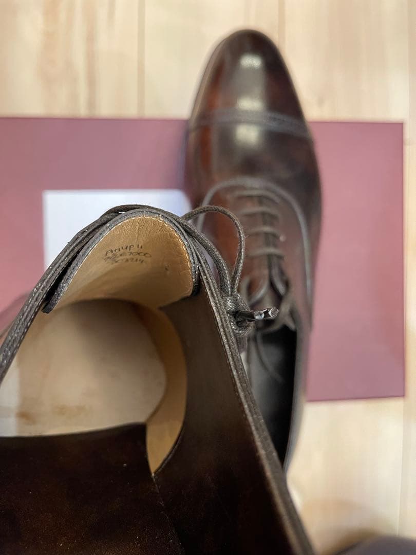 英国製新品JOHN LOBBジョンロブ フィリップ2最高級ライン濃茶 UK8.5