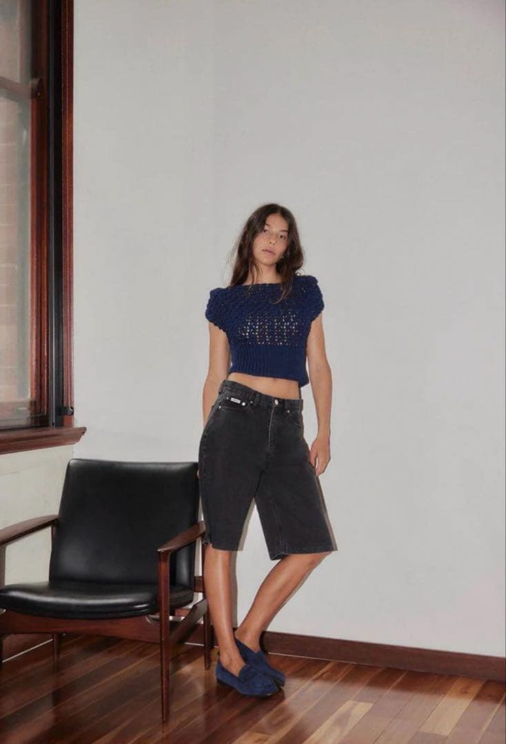 shishikui harf jean/black 23 シシクイ　ハーフジーン