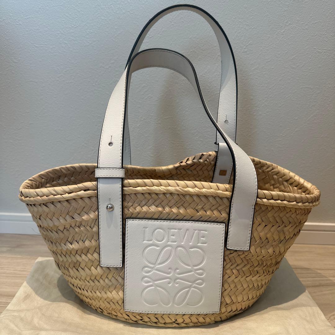 LOEWE ロエベ バスケットバッグ　ホワイト　スモール