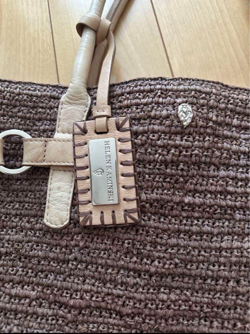 HELEN KAMINSKI ブラウン トートバッグ　かごバッグ