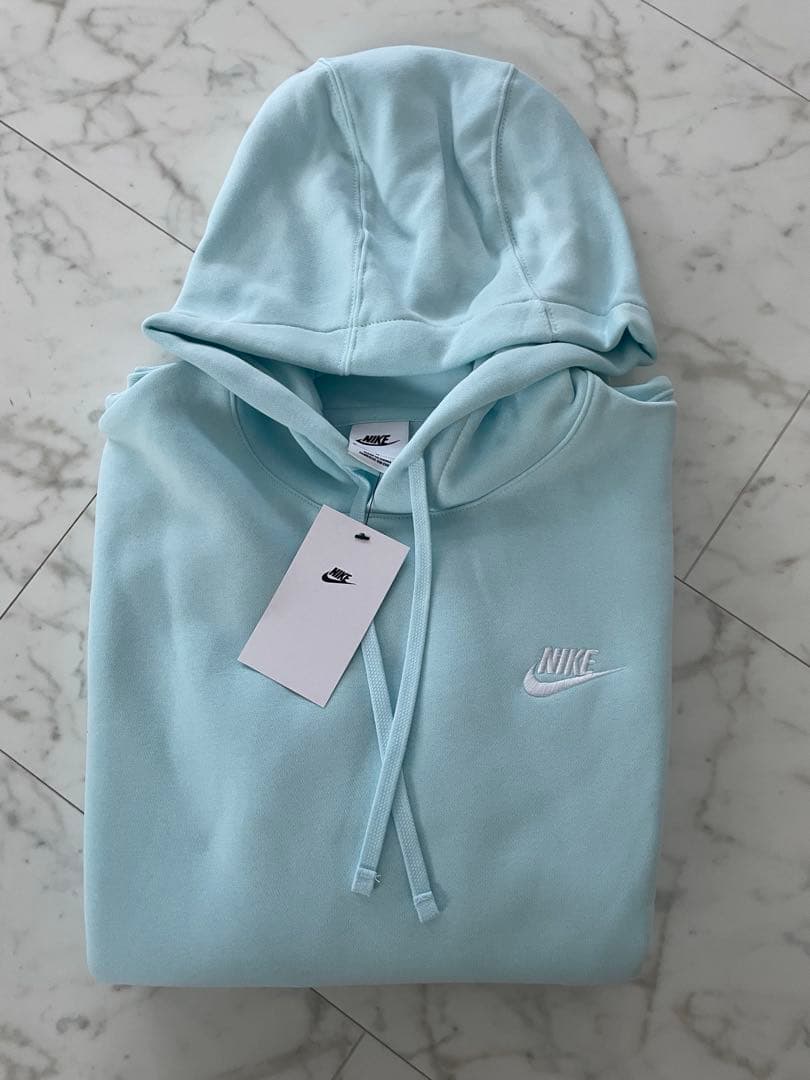 NIKE スウェット パーカー 水色 M