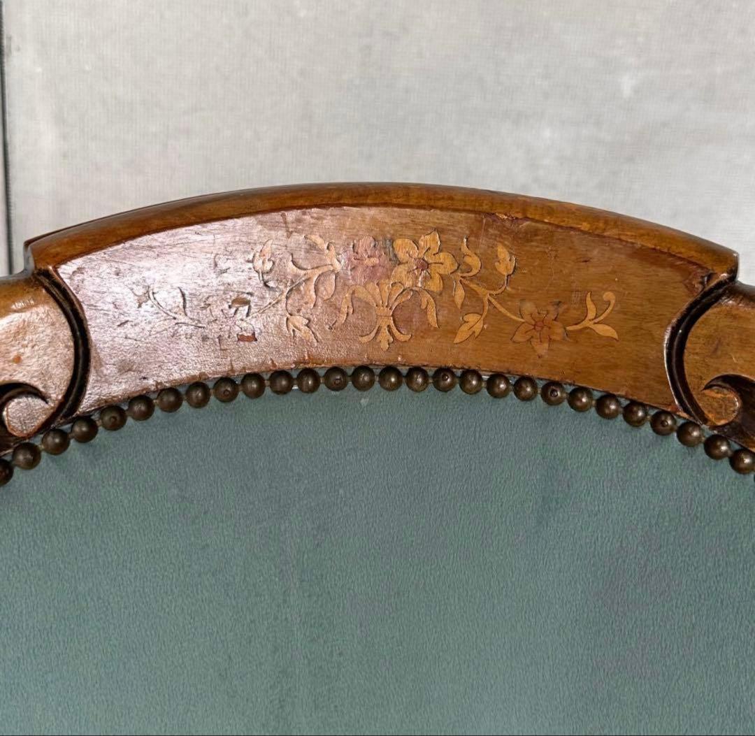 ✦90s✦ロココ調 イタリア製ダイニングチェア アンティーク　ベロア ベルベット