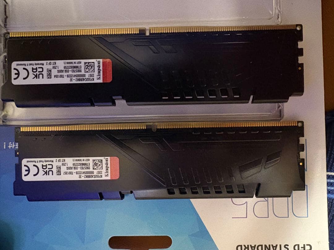 DDR5 メモリー Kingston 4800MHz 16G 2個セット