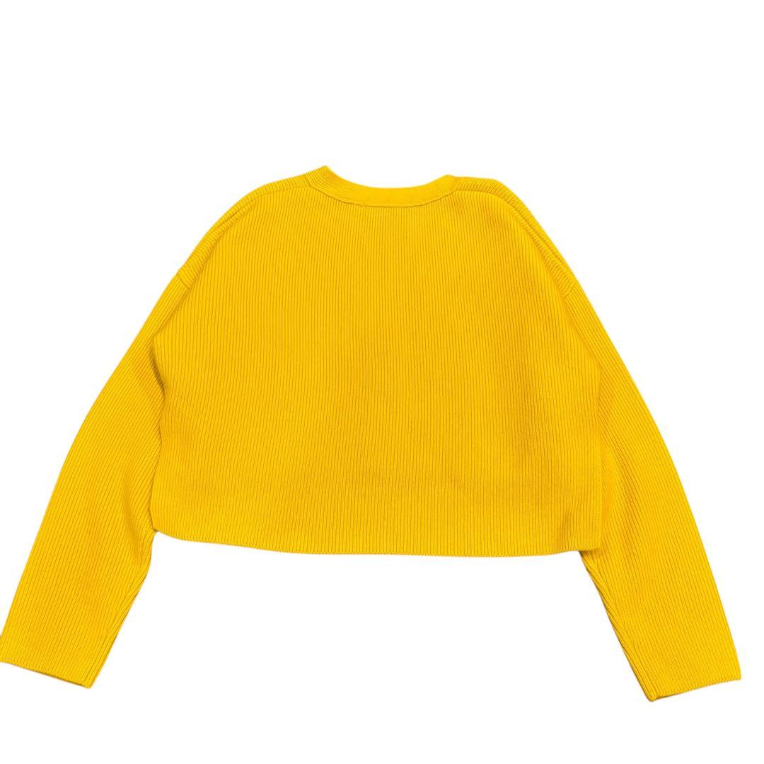 新品未使用　LE PHIL ルフィル ウールコンパクトカーディガン 黄 フリー