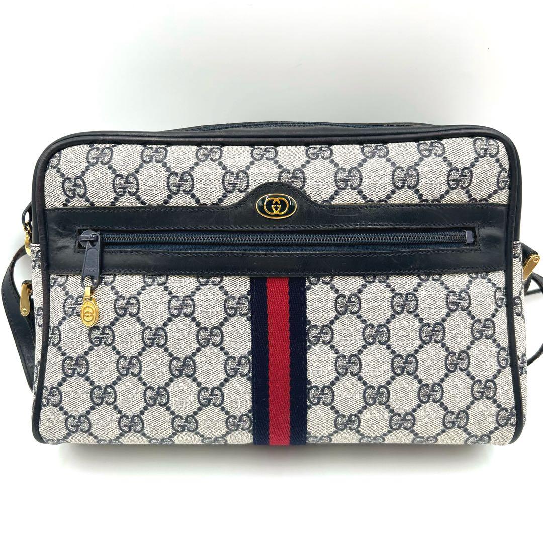 GUCCI　グッチ　シェリーライン　GGスプリーム　PVC 　ショルダーバッグ