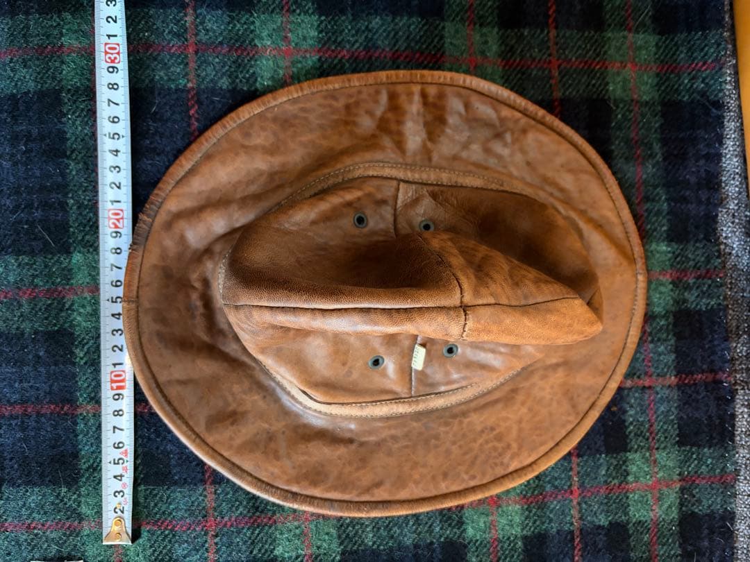 CHAPAL（シャパル）フランス製 ヴィンテージ レザーハット　難あり