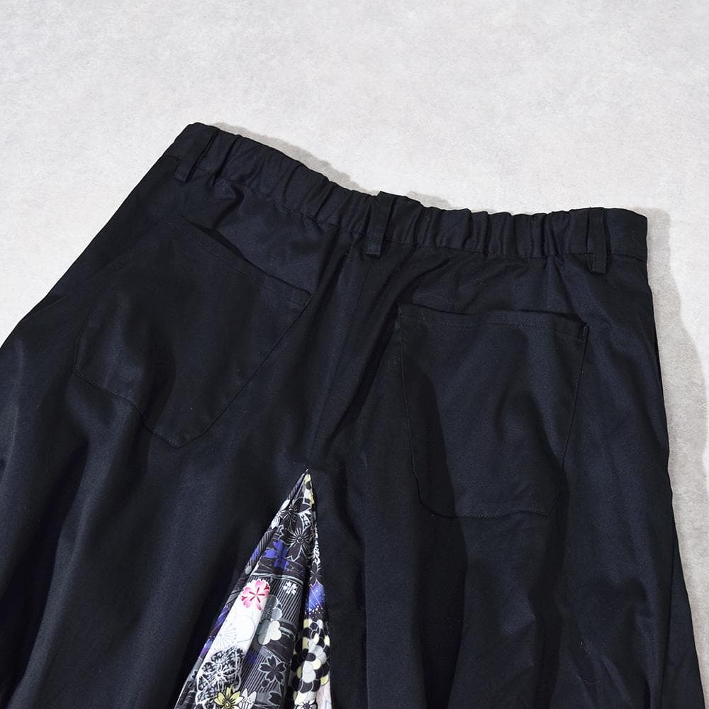 未使用 ゴウク gouk 侍 和柄 モード 袴 変形 サルエル ワイドパンツ