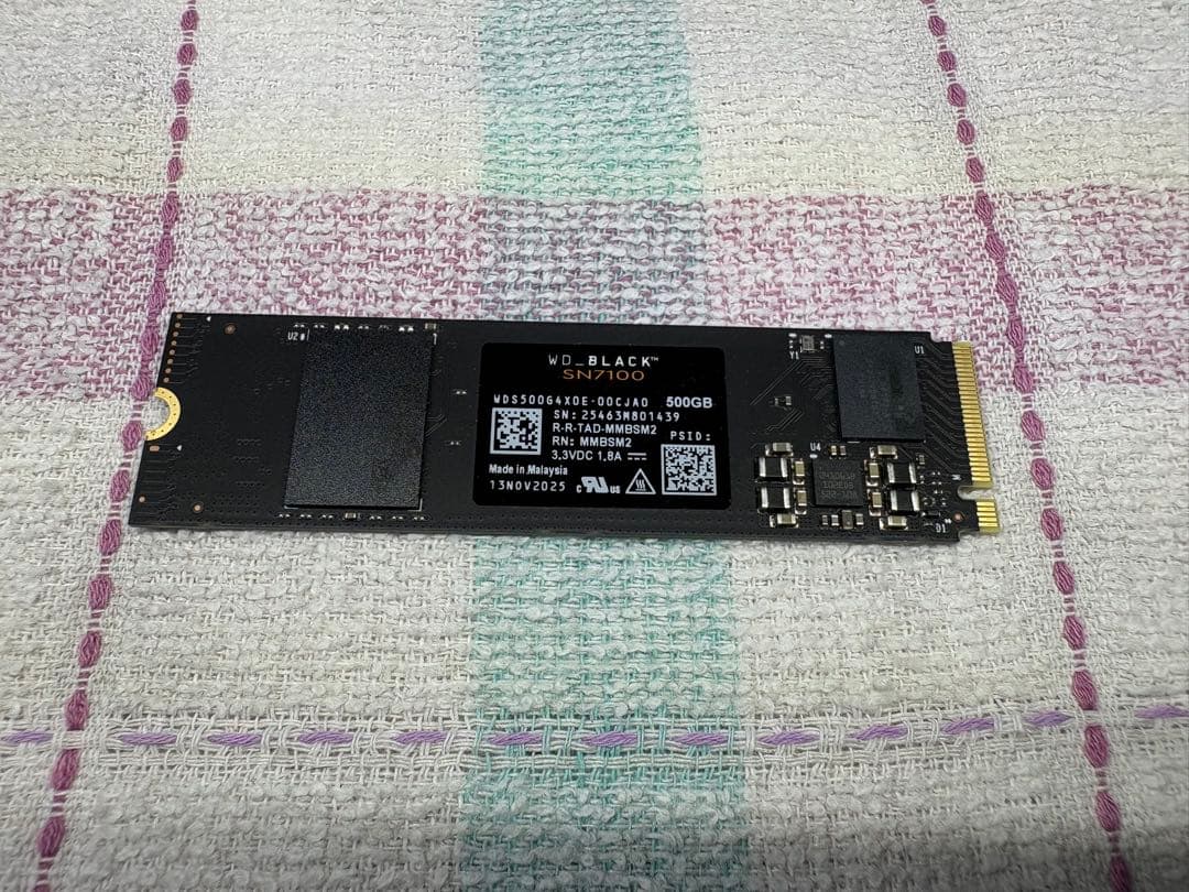 【最新モデル】WD_BLACK SN7100 NVMe SSD 容量：500GB