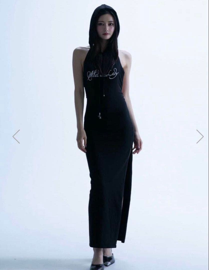 ワンピース melt the lady logo hoodie dress