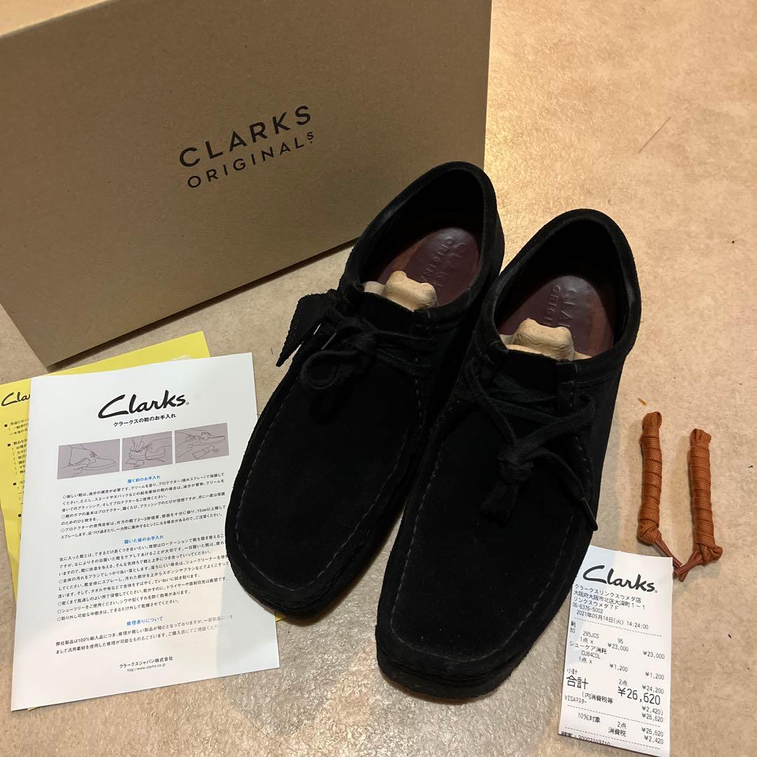 クラークス　オリジナルズ　ワラビー　ブラック　黒　27.5 スエード UK9.5