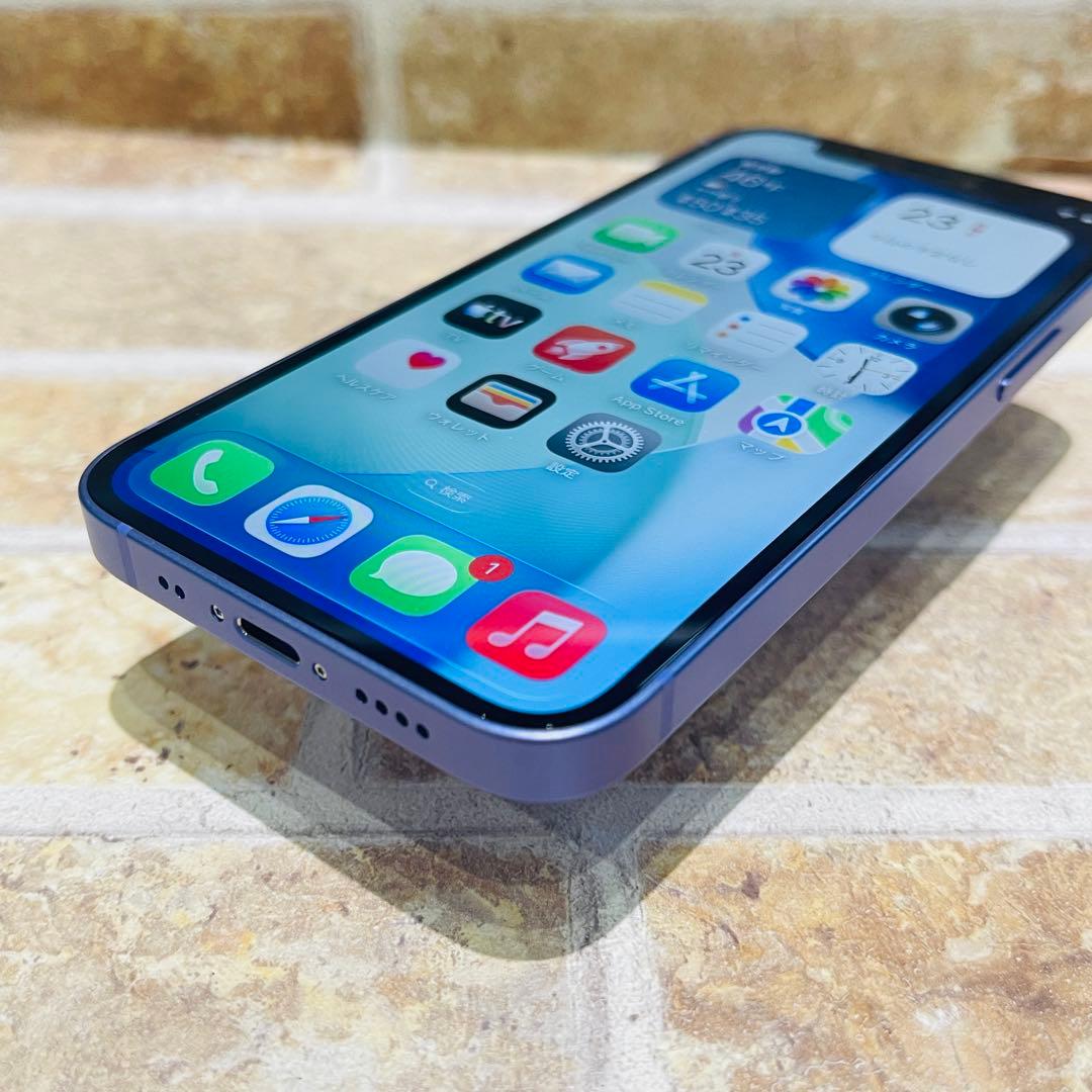 SIMフリー iPhone12mini 64GB 057 パープル 電池良好