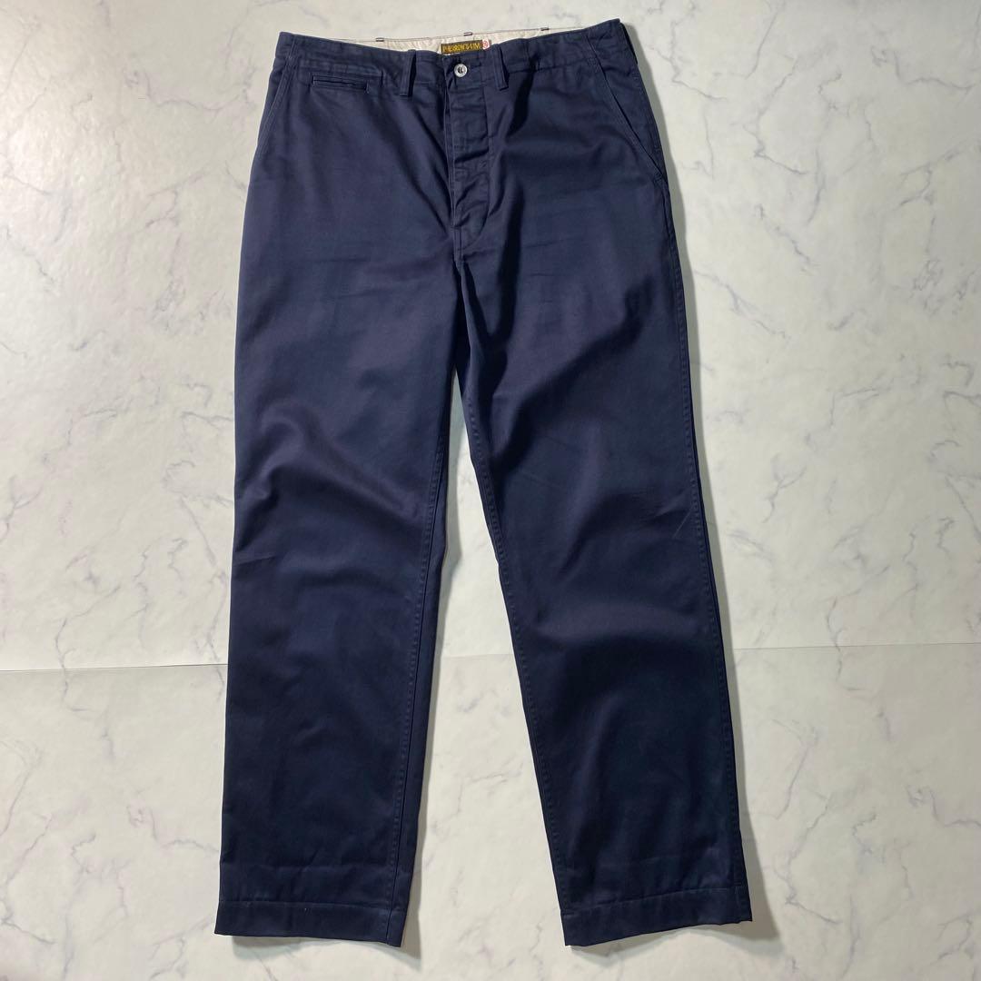 【良品】フェローズ　チノパン　41M　アーミーチノ　ボタンフライ　大きいサイズ