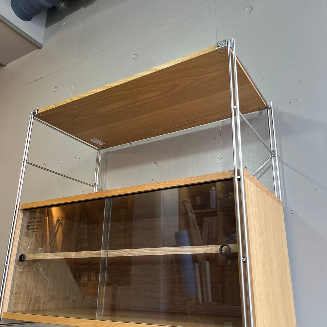 niconico★無印ステンレスユニットシェルフ　オーク材棚・カップボード